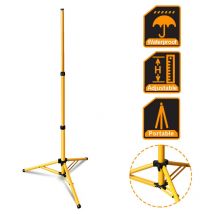 Einfeben - Trépied de chantier,Jaune Trépied pour projecteur led, Projecteur de chantier à led trépied ajustable