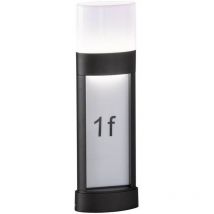 Eingangslampe Außen Stehleuchte Hausnummer Außenleuchte IP54, Wegeleuchte Terrasse Garten, schwarz, Aufkleber, 1x led 10,5W 660Lm 3000K, HxBxT
