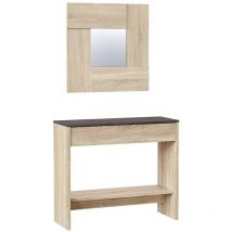 Möbel für den Eingangsbereich Gilbert, Flur mit Spiegel, Schrank mit Schublade und Regal für den Eingang, Moderne Garderobe im Eingangsbereich, cm