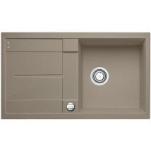 Metra 5 - Silgranitspüle, 86x50 Cm, Mit Ablaufsystembedienung, Tartufo 517348 - Blanco