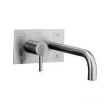 Eingebauter Spültischmischerauslauf 22,5 cm aus Edelstahl – Paffoni Steel