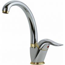 Nice Rubinetterie - Spültischmischer mit verstellbarem Auslauf, Farbe Chrom-Gold Nice Wilson 2800-38 Chrom-Gold