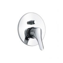 Einbau-Einhand-Badewannen- und Duschmischer 70x80-100 mm aus verchromtem Messing Cisal Mito