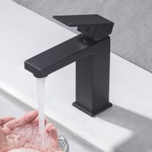 Einhebel-mischbatterie Aus Edelstahl Für Waschtische Im Badezimmer, Auslaufhöhe: 119 Mm, 50 Cm (3/8 Zoll) Flexibler Schlauch