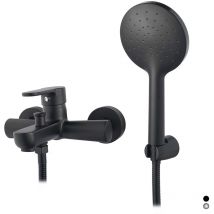 Dianhydro – Aufputz-Einhand-Wannenmischer mit Handbrause, Schlauch und Haken – Durchmesser 35 mm