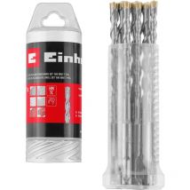 Einhell Set de 7 forets SDS Plus 160 mm (acier à outils 40Cr, plaquette en métal dur à quatre tranchants, pointe de centrage)