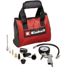 Einhell - Kit de 10 accessoires pour Compresseur + sacoche (accessoire de compresseur, avec embout-adaptateur pour pistolet à air, gonfleur