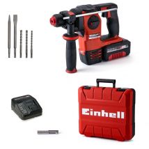 Einhell - Professional Marteau Perforateur sans fil herocco +5 - Power X-Change (18V, 2.2J, SDS-Plus, avec coffret de transport E-Box, moteur sans