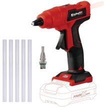 Einhell - Pistolet à colle sans fil te-cg 18 Li - Solo Power X-Change (18V, Prêt à l'emploi en 120 secondes, avec 5 bâtons de colle 12mm + embout
