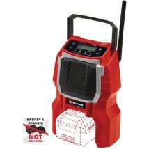 Einhell - Radio sans fil tc-cr 18 Li bt - Solo (18V, écran lcd, Bluetooth, Fréquence am et fm) Livré sans Batterie ni Chargeur