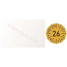 Einjahreskabelprüfplakette B25xL60mm J.2026 m.Monaten Folie Btl.a 100 St.