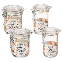 Gläser Set Fido 4 Drahtbügelgläser, 2x 500 ml, 2x 750 ml, mit Deckel - Einkochwelt