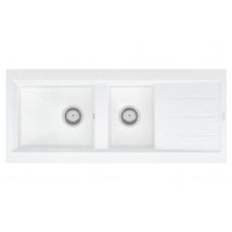 Einlegespüle Omega 2 Becken - Farbe - Blanc Bla