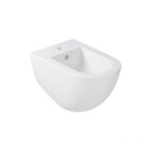 Einloch-Wand-Bidet 56x36 cm aus glänzender weißer Keramik – Galassia Dream