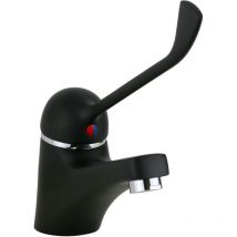 Einlochbatterie mit Klinikhebel in Mattschwarz NICE AUSILIA 550017LNO matt-schwarz