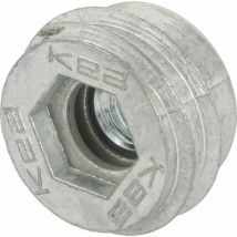 Einschraubmuffe kea M10 mit integriertem Federsystem, Zinkdruckguss, blank