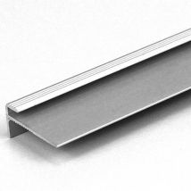 Einschubprofil 'Eyeries' mit Nase für Designbeläge, Einfasshöhe 3 mm, Aluminium eloxiert, gebohrt-goldfarbig-1000