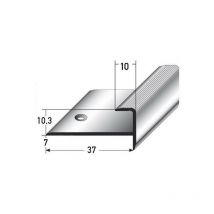 Einschubprofil 'Matane', mit Nase für Laminat / Parkett, 10,3 mm Einfasshöhe, Aluminium eloxiert, gebohrt-goldfarbig-1000