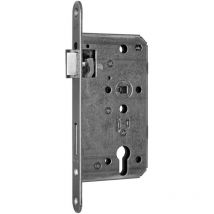 Einstemmschloss Meisterstück pzw, links, Dorn 65, Rundstulp 20mm, Edelstahl - BMH