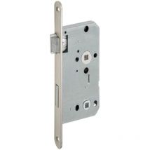 Einstemmschloss wc, links, Dorn 55, Entf. 78 mm, Stahl silber lackiert - BMH