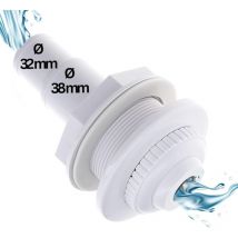 Einströmdüse 14 cm i Einlaufdüse für Pool mit Schlauchtülle 38/32mm i Standard Beckeneinlaufdüse i Pooldüse Verstellbarer Düsenkopf i 32mm und 38mm