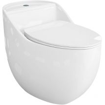 Einteilige Stand-WC mit eingebautem Spülkasten silia rim white Komplett-Set