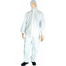 Einweg-Overall EN-1149-1 antistatisch weiß, 55 g/m2, Gr. m