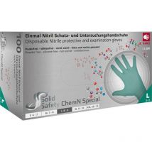 Einweghandschuhe SolidSafety ChemN Special Größe XXL grün Nitril PSA-Kategorie III EN 21420, EN 374, EN 455