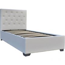 Einzelbett mit Bettkasten "Tino" - 90 x 190 cm - Weiß