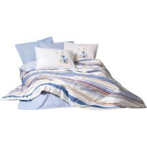 Einzel-bettwäsche Helena, Mit Kissenbezug, Strukturstoff, 220x155 Cm Blau