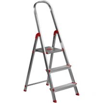 Rolser - Einzigartige' 3-Stufen-Leiter (59 cm Höhe bis zur Plattform und 150 kg maximale Belastung) mit AENOR-Zertifizierung