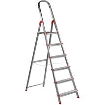 "Einzigartige" 6-Stufen-Leiter (122 cm Höhe bis zur Plattform und 150 kg maximale Belastung) mit AENOR-Zertifizierung