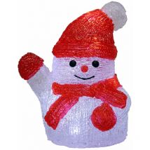 Deuba Decorative Battery Operated led Acrylic Christmas Figure Light Ornaments Snowman Size s
