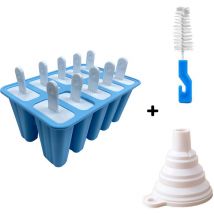 Eisformen, 12 Stück, Silikon-eisformen Zum Einfachen Herauslösen (12 Mulden, Hellblau)
