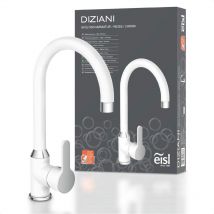 Eisl - disegno Nuevo, Miscelatore monocomando per lavabo, 1 pezzi, bianco/cromato, ni182dinwcr