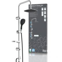 Duschtraum Überkopfbrause-Set, Chrom/Schwarz