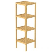 Étagère de salle de bain avec 4 compartiments Bambou 34x33x110 cm EISL