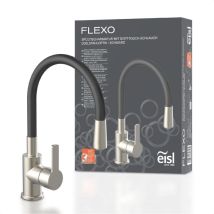 Eisl Ni186flnib Rubinetto Da Cucina Flexo, Miscelatore Da Cucina Con Canna Flessibile, Miscelatore Per Cucina, Acciaio Inox/nero