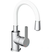 Mitigeur de lavabo flexo chrome-blanc Eisl