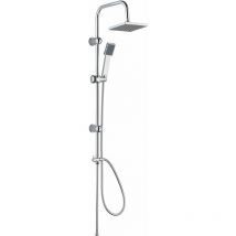 Eisl - easy energy DX12004-A, colonna doccia senza miscelatore, doccia con ampio getto a pioggia (170 x 170 mm) e doccetta, colonna doccia, ideale