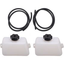 Jeffergarden 1 paire réservoir de carburant essence 1L forte étanchéité blanc adapté pour 43 47cc 49CC Quad atv Pit Bike Pocket Rocket Scooter