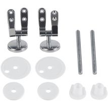 Ej.Life 2 Pcs Charnières d'Abattant WC de Salle de Bain Fixations Remplacement WC Siège Charnière WC Fixations Pièces Détachées WC Pour Réparation
