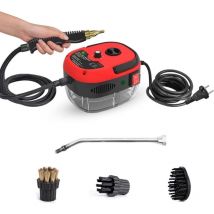 Ej.life - 2500 w Nettoyeur vapeur portable - Nettoyeur vapeur à haute température - Avec têtes de brosse - Pour meubles de cuisine, salle de bain,