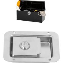 304 acier inoxydable rv porte loquet boîte à outils serrure encastré avec 2 clés pour rv remorque camions de pompiers - Ej.life