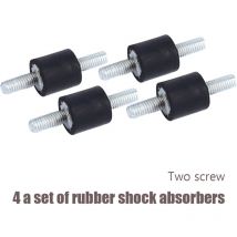 Ej.life - 4 soportes de goma para aisladores antivibración, M3, 8 x 8, bobinas dobles con tornillos