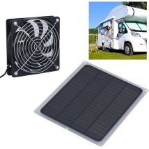 6W Kit de Ventilateur de Panneau Solaire, Ventilateur Solaire avec Filet de Protection pour Camping, Abri de Jardin, Serre, Maison, Extérieur, Niche
