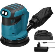 Ej.Life 90W 20V 12000r/min Ponceuse orbitale aléatoire sans fil pour batterie pour le Ponçage et le Polissage du Bois, du Meuble et Métal