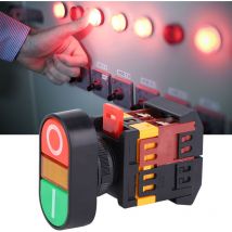 Ej.life - APBB-22/25N Interrupteur à bouton-poussoir double avec lumière led Interrupteur à bouton momentané NoNC (220V ac)