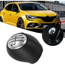 Ej.Life Auto Schaltknauf Kugel, 328650005R 6 Gang Runde Schaltknauf Fahrzeug Ersatz Fit für Megane III (Schwarz)