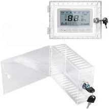 Ej.life - Boite De Verrouillage Thermostat Avec Clé, Couvercle De Thermostat Avec Serrure, Protection De Thermostat En Acrylique Transparent,